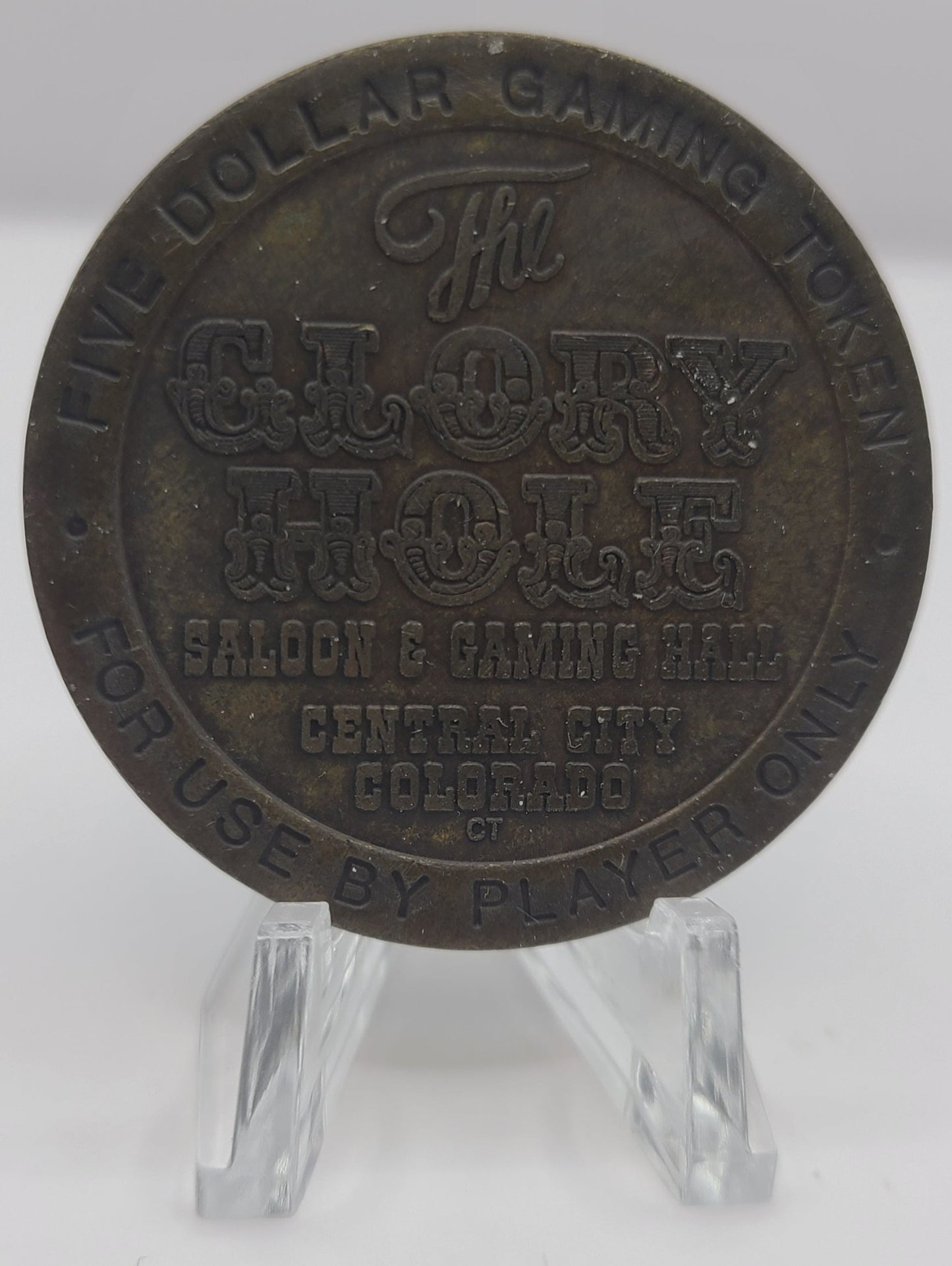 The Glory Hole Casino Central City CO 1992 $5 Gaming Token