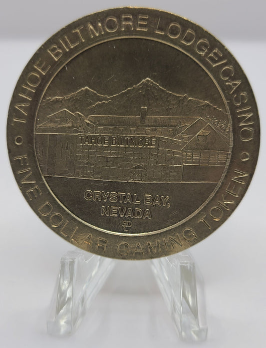 Tahoe Biltmore Casino Crystal Bay NV 1995 $5 Gaming Token