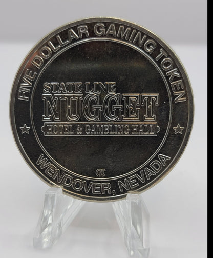 Stateline Nugget Casino Wendover NV 2002 $5 Gaming Token