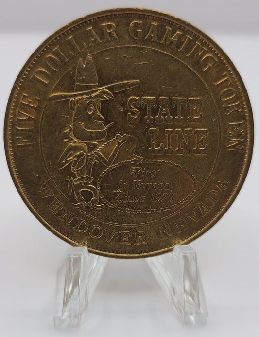 Stateline Casino Wendover NV 1979 $5 Gaming Token