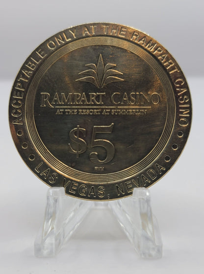 Rampart Casino at the Resort at Summerlin Las Vegas NV 2002 $5 Gaming Token