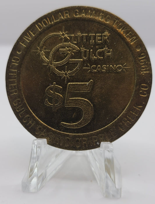 Glitter Gulch Casino Cripple Creek CO 1996 $5 Gaming Token