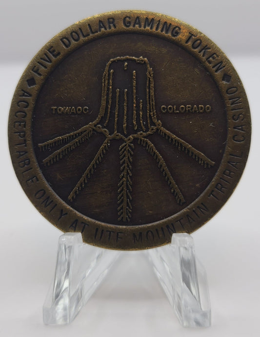 Ute Mountain Casino Towaoc CO 1992 $5 Gaming Token