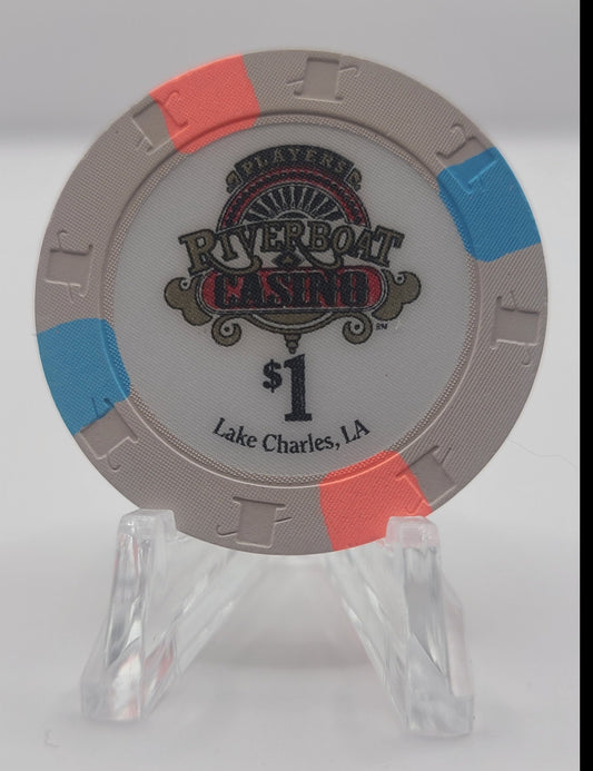 Players Island Riverboat Casino Lake Charles LA $1 Chip