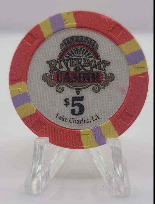 Players Island Riverboat Casino Lake Charles LA $5 Chip