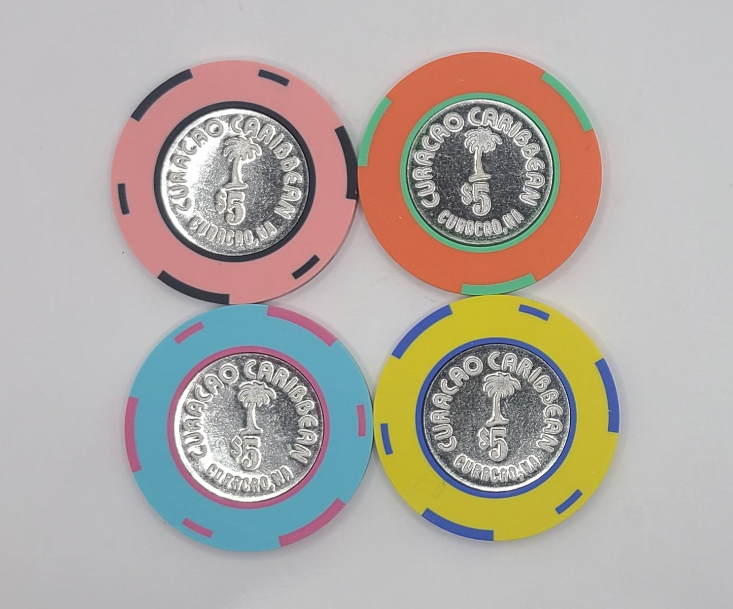 Curacao Caribbean Hotel Casino Willemstad Curacao $5 ,  4 Chip Bundle