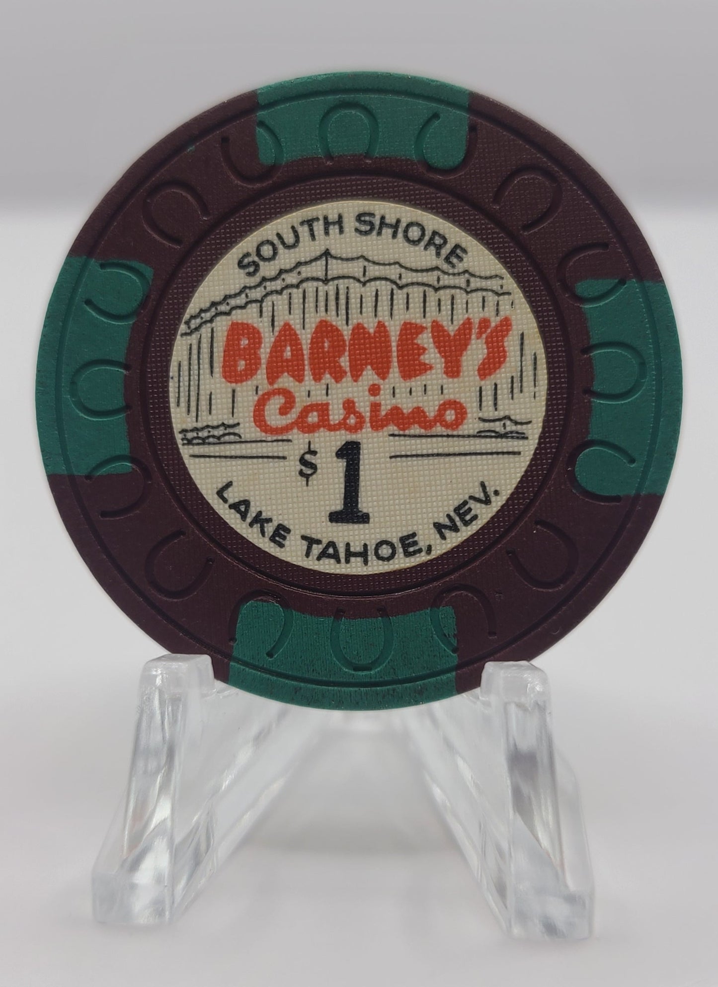 Barney's Casino Lake Tahoe NV $1 Chip 1970,  N4390