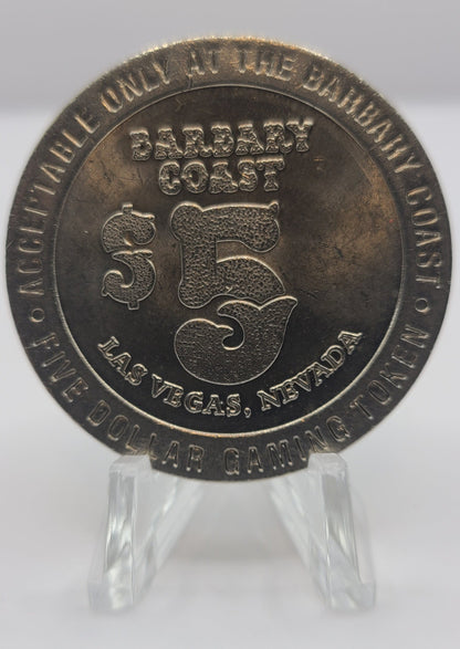 Barbary Coast Casino Las Vegas NV 1995 $5 Gaming Token