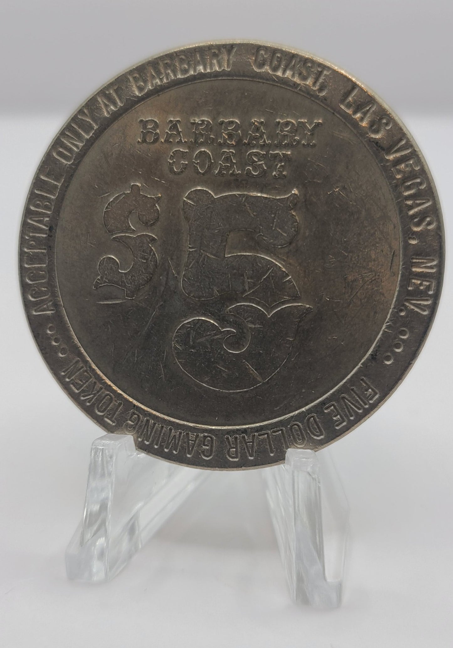 Barbary Coast Casino Las Vegas NV 1988 $5 Gaming Token