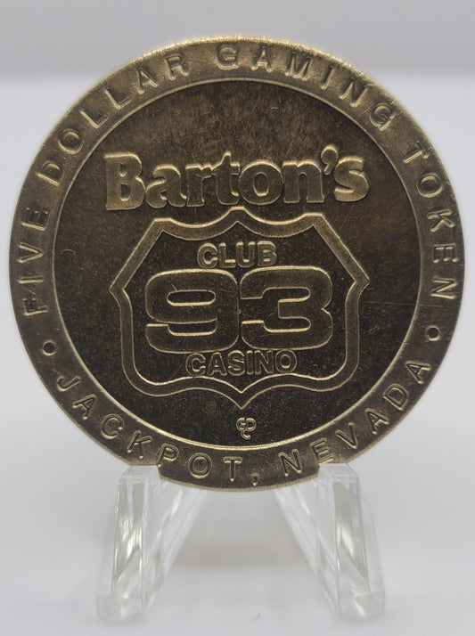 Barton’s Club 93 Casino Jackpot NV “Capricorn” $5 Gaming Token