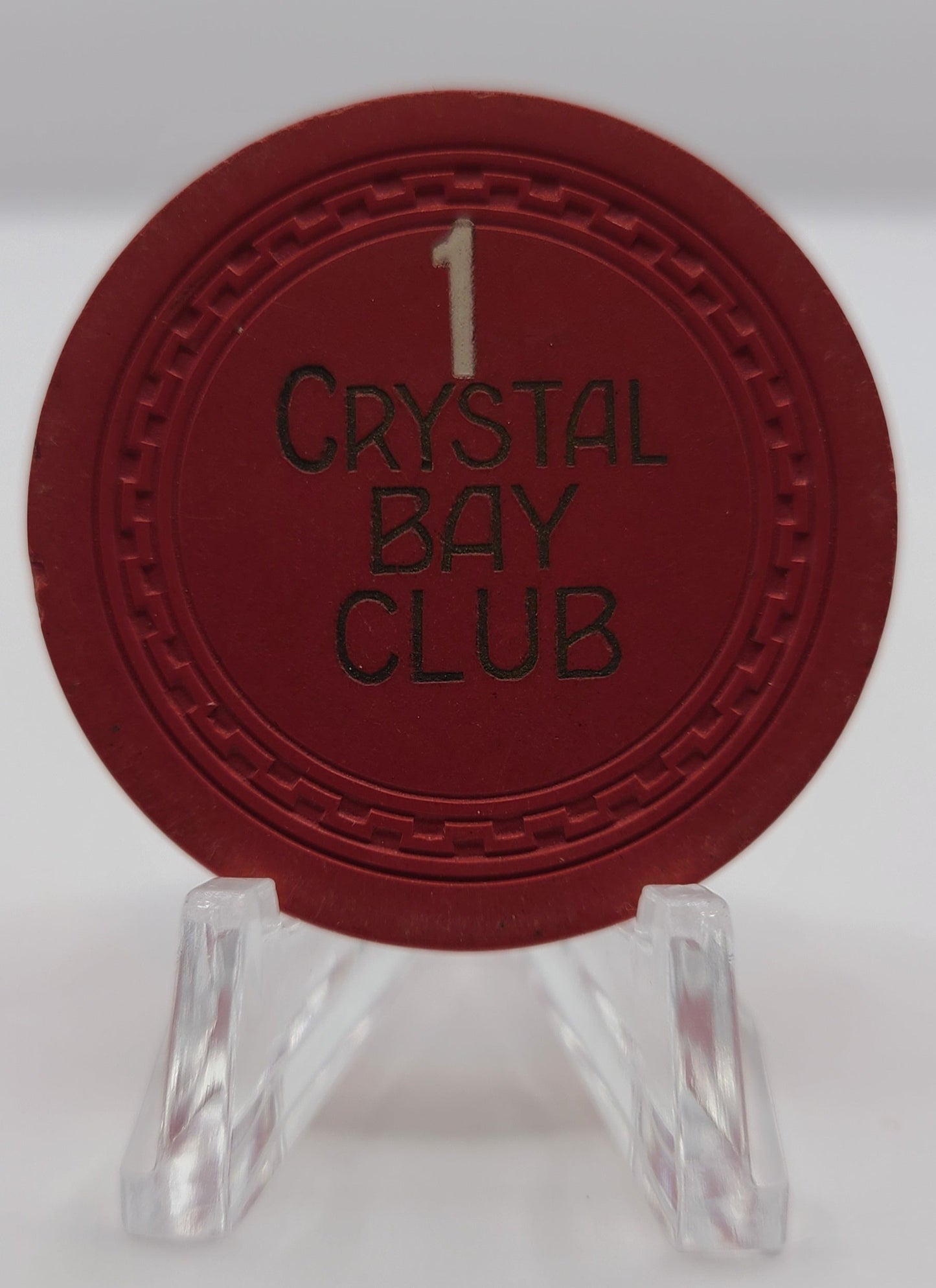 Crystal Bay Club Casino Crystal Bay NV Roulette 1 Chip N7901 Red