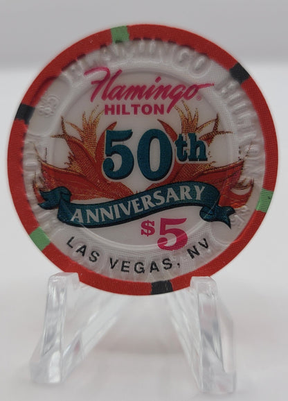 Flamingo Hilton Casino Las Vegas NV "Bugsy Siegel" $5 Chip N8277