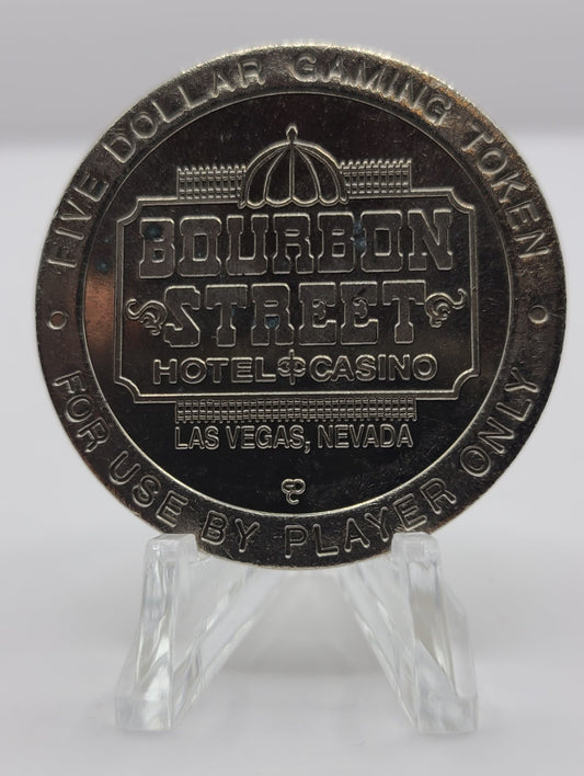 Bourbon Street Hotel Casino Las Vegas NV 1995 $5 Gaming Token