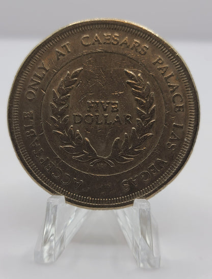 Caesars Palace Casino Las Vegas 1992 NV $5 Gaming Token