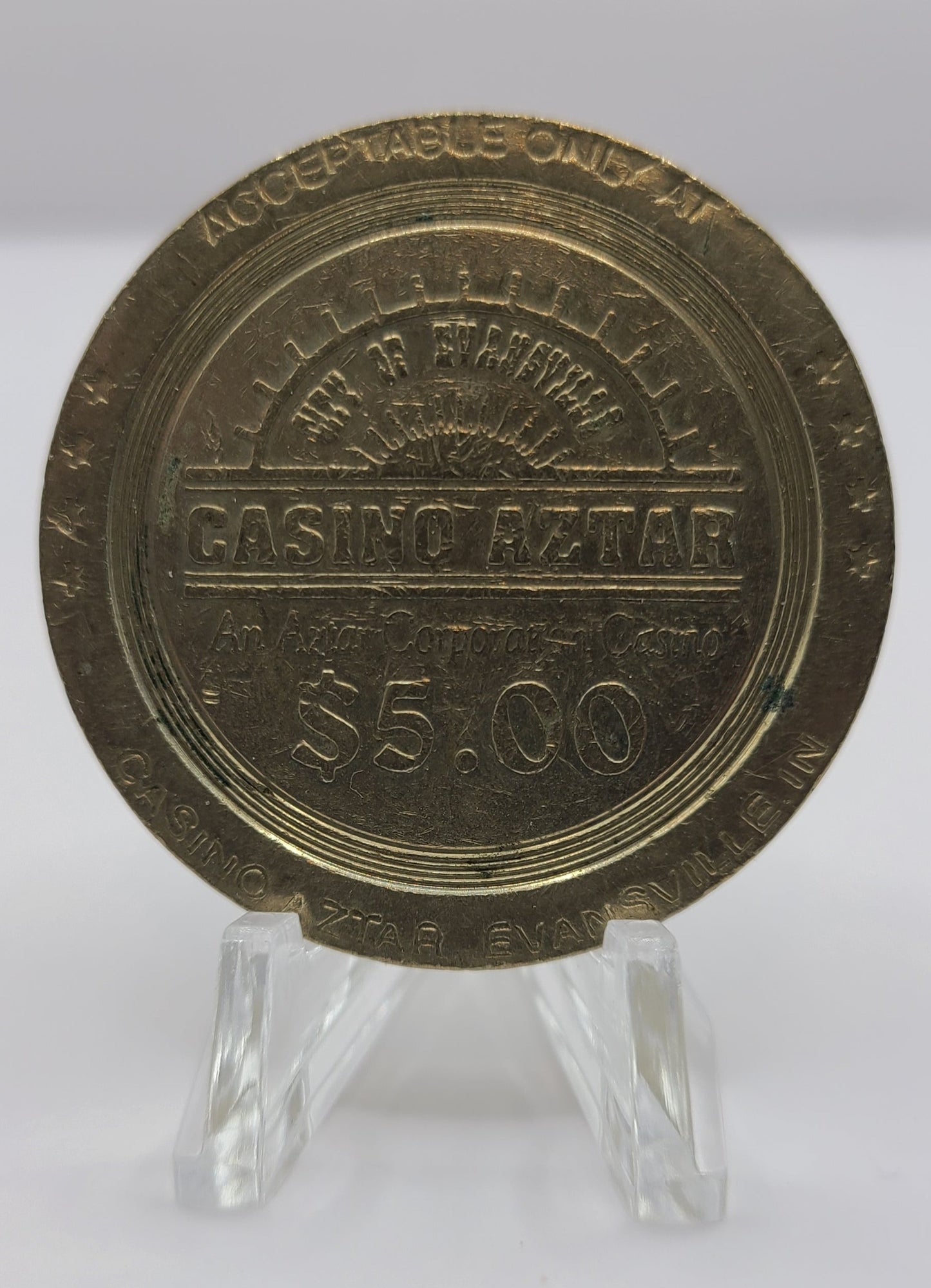 Casino Aztar Evansville IN $5 Gaming Token