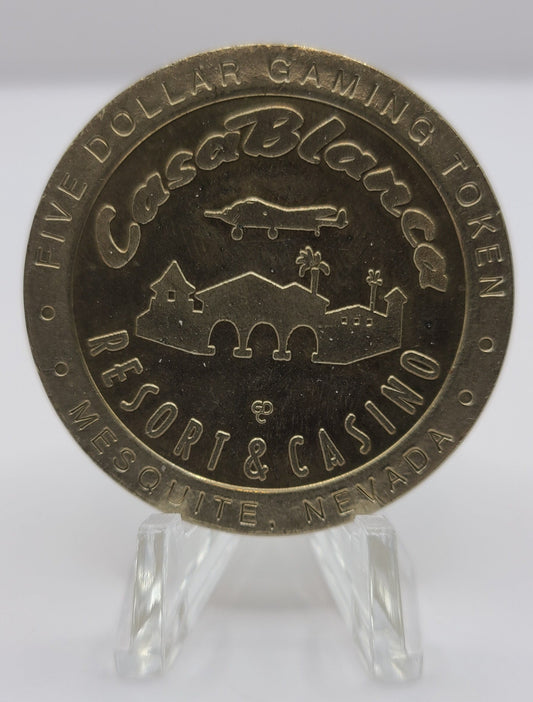 Casa Blanca Casino Mesquite NV 1997 $5 Gaming Token