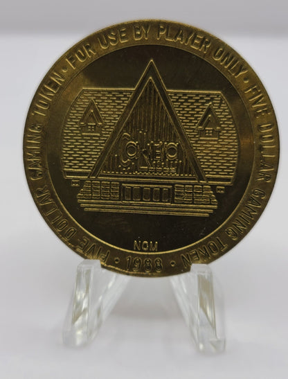 Cal Neva Lodge Lake Tahoe NV 1988 $5 Gaming Token