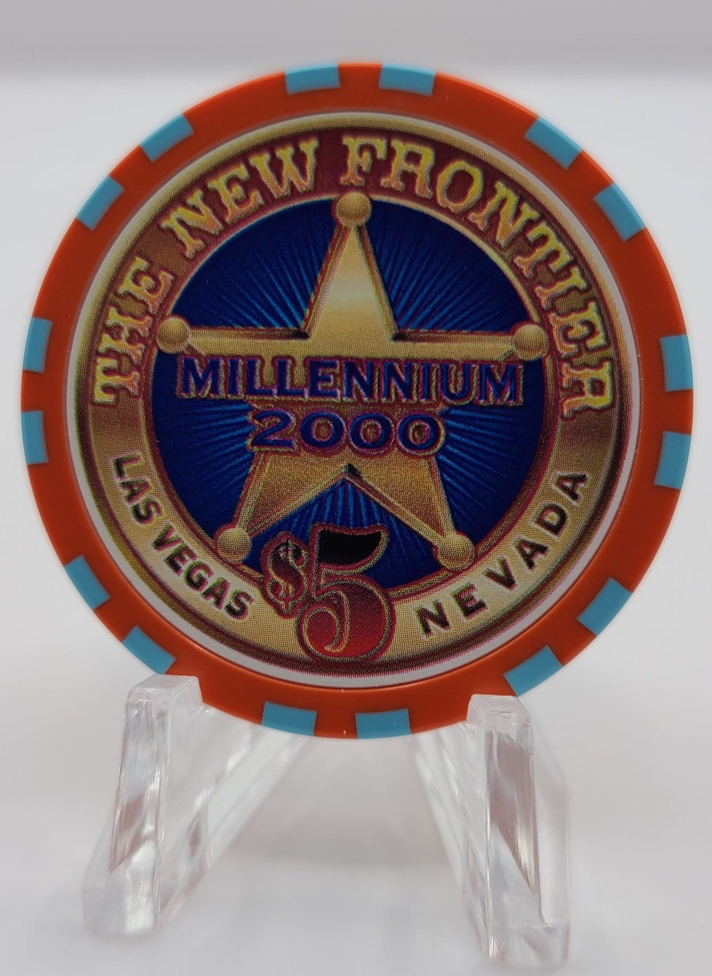 New Frontier Casino Las Vegas NV 1999 "Millennium" $5 Chip V4291