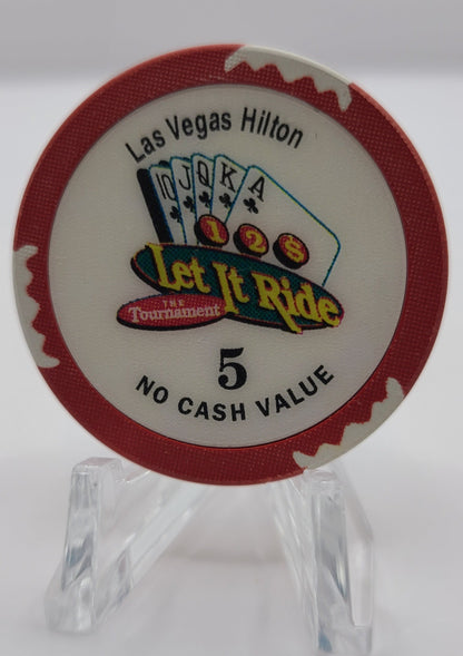 Las Vegas Hilton Casino Las Vegas NV "Let it Ride" 5 NCV Chip