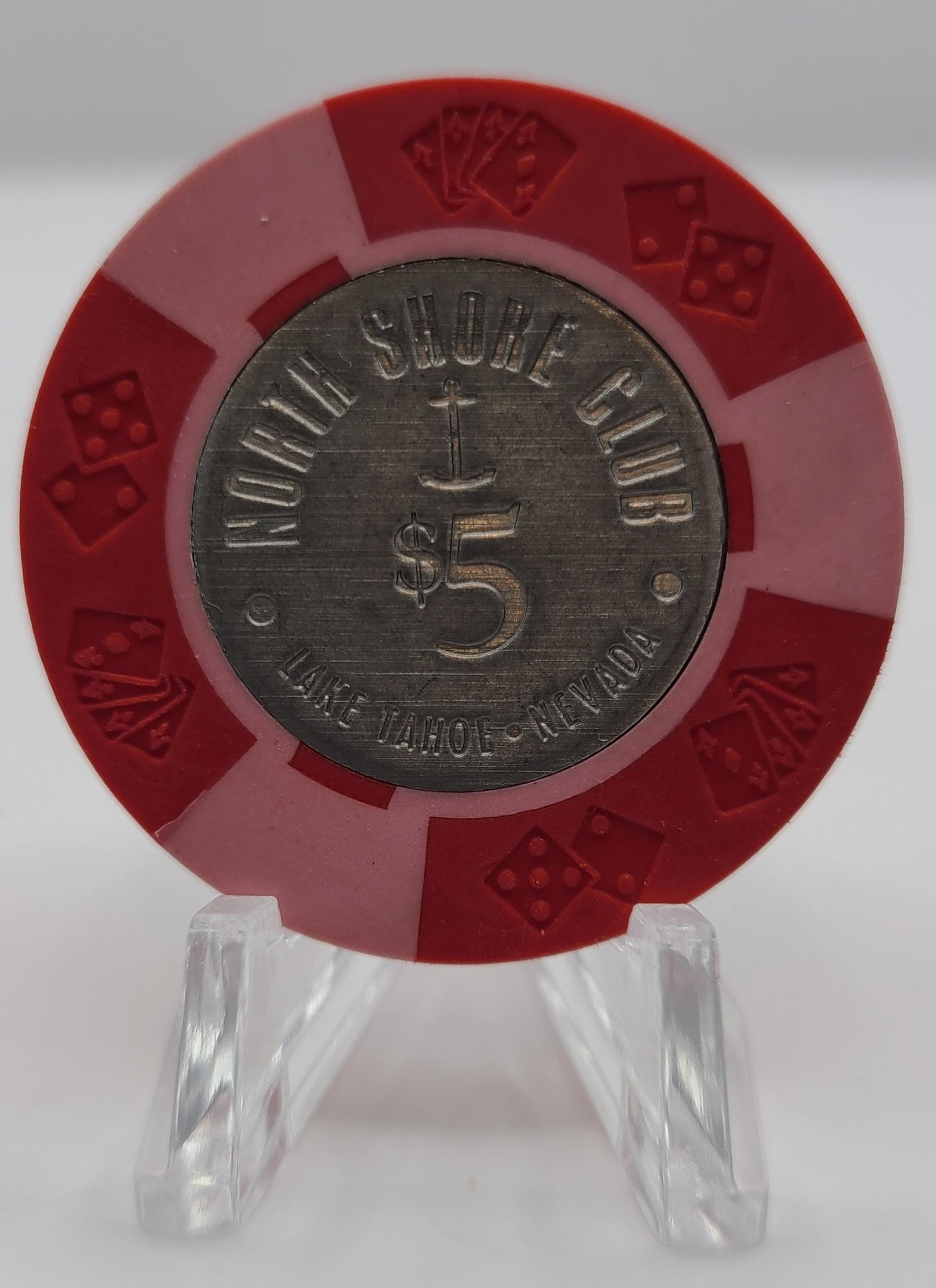 North Shore Club Crystal Bay NV Coin inlay $5 Chip N5390