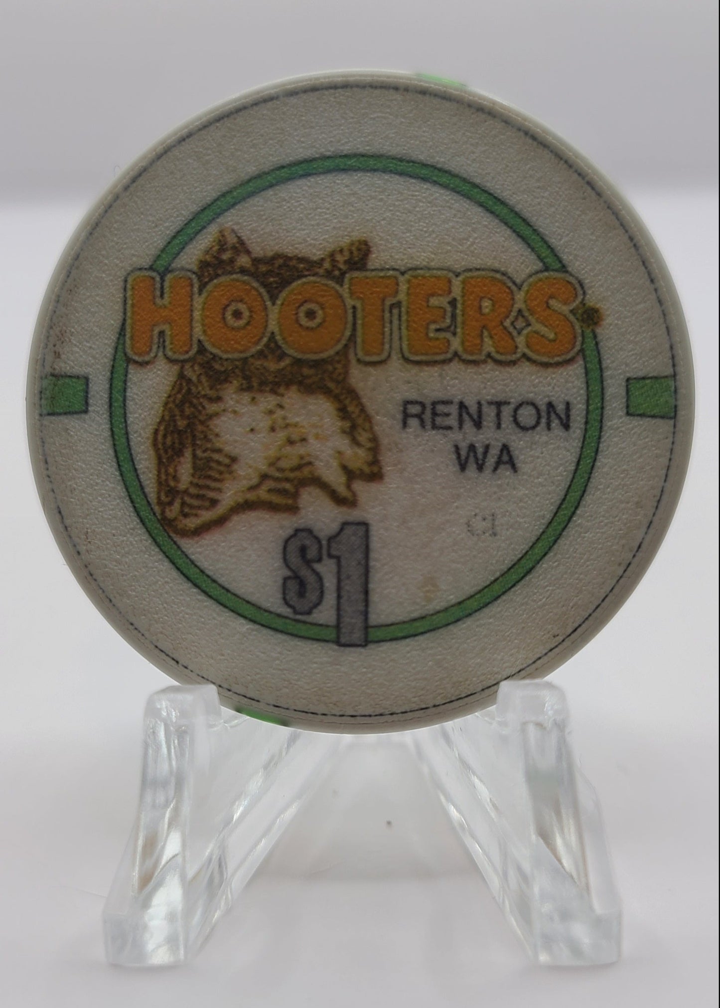 Hooters Casino Renton Washington $1 Chip