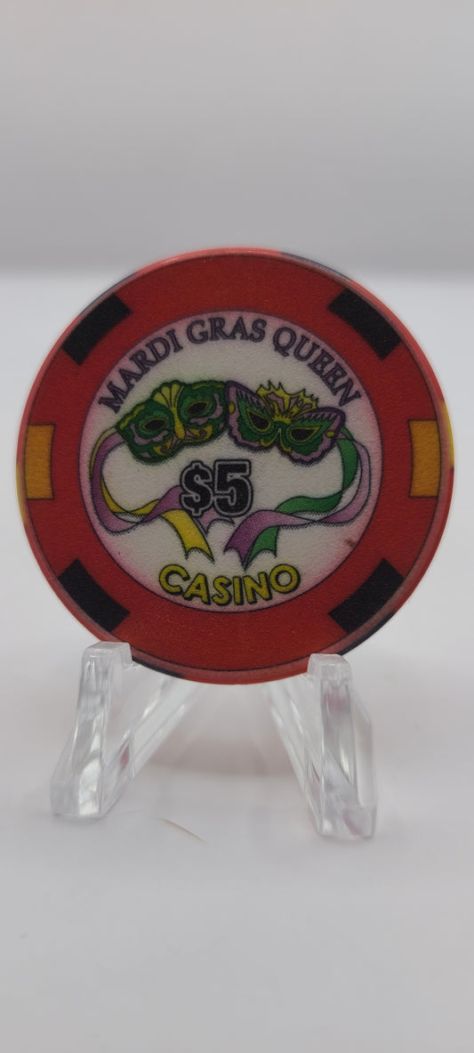 Mardi Gras Queen "Day Cruise" Casino Tarpon Springs FL $5 Chip