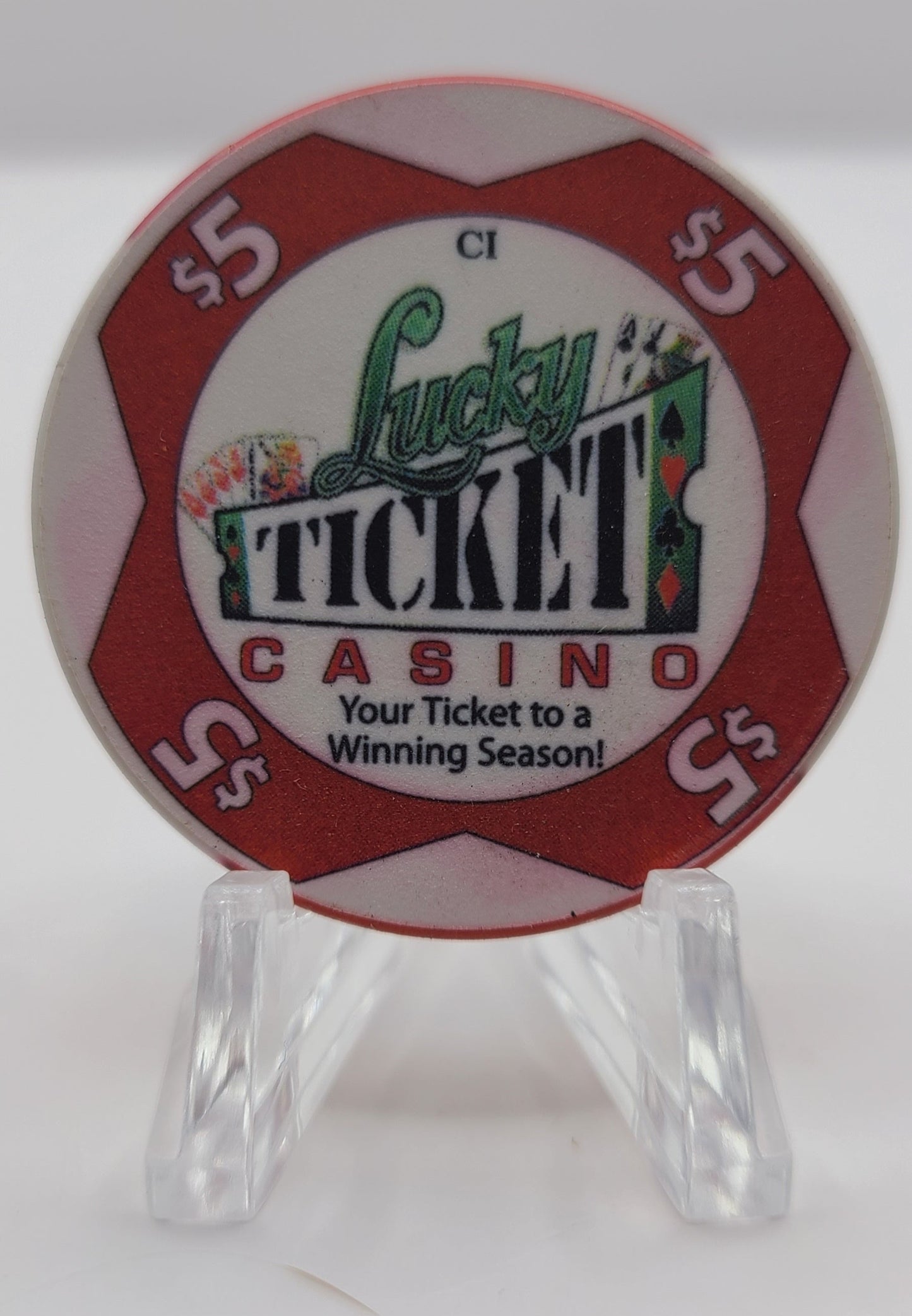 Lucky Ticket Casino Spokane Washington $5 Chip