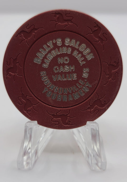 Bally's "Riverboat" Casino Robinsonville MS, NCV Dark Red Tournament Chip