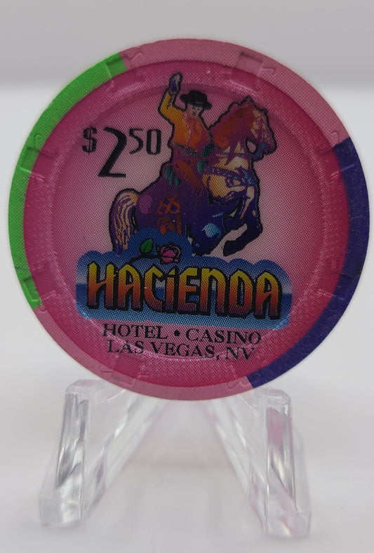 Hacienda Hotel Casino Las Vegas NV 1995 $2.50 UNC  Chip N1128