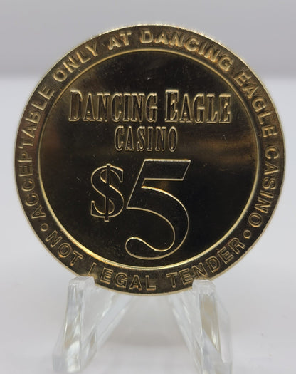 Dancing Eagle Casino Casa Blanca NM $5 Gaming Token