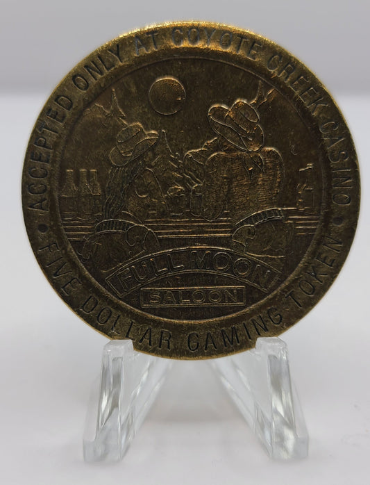 Coyote Creek Casino Central City CO 1995 $5 Gaming Token