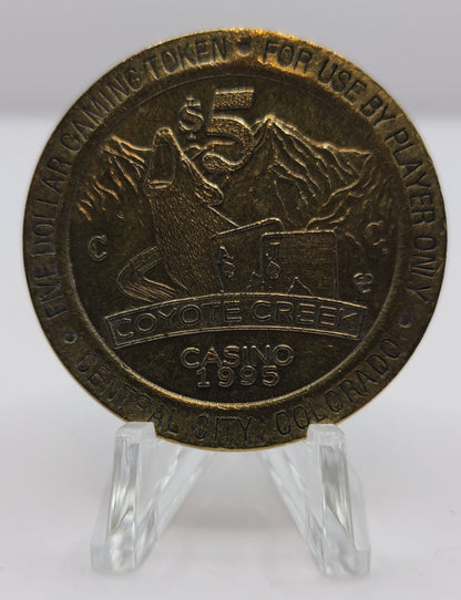 Coyote Creek Casino Central City CO 1995 $5 Gaming Token