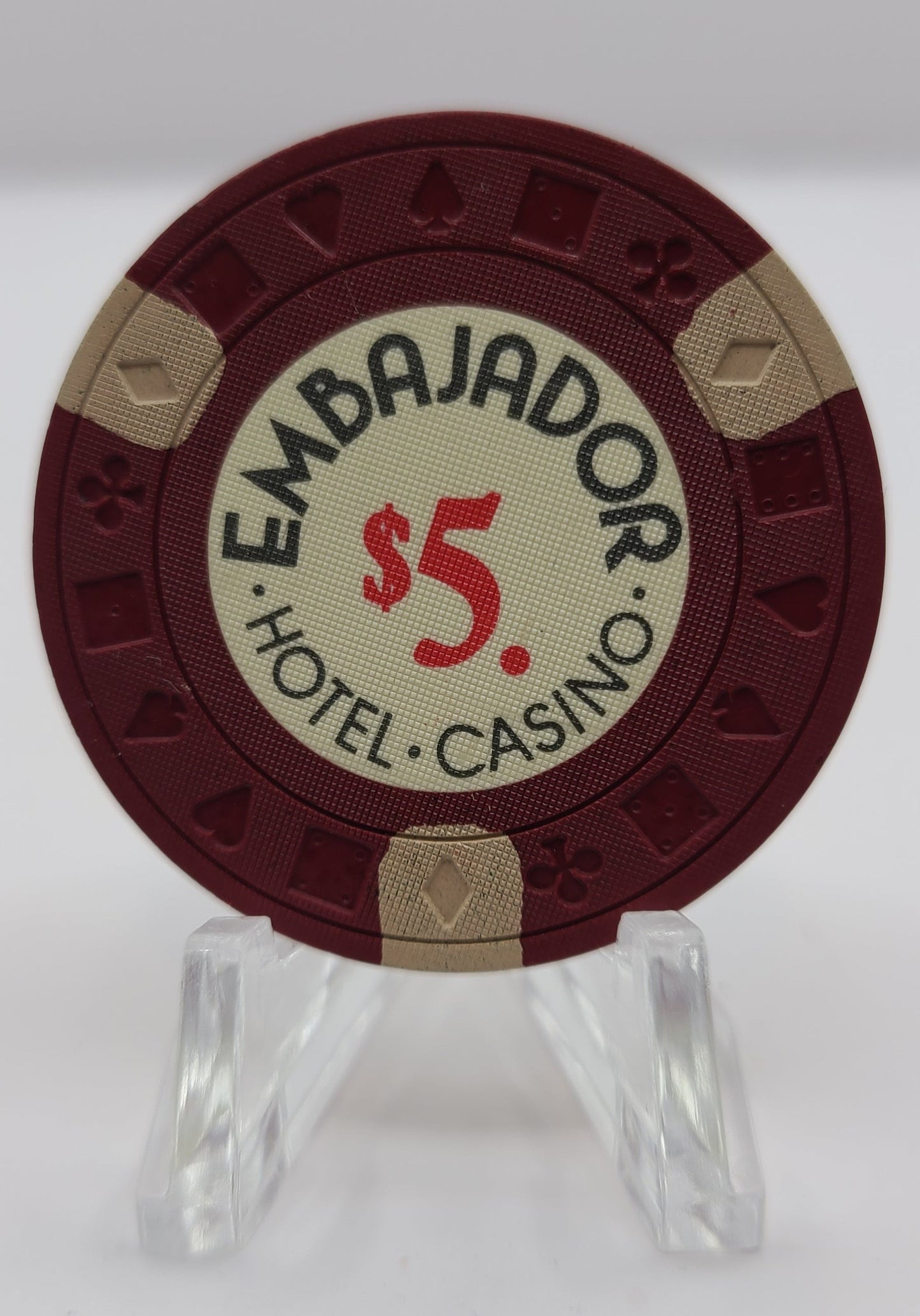 El Embajador Casino Santo Domingo Dominican Republic"Uncirculated" $5 Chip