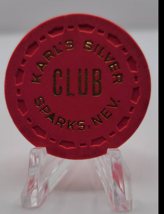 Karl's Silver Club Sparks NV 1976 $.10 Chip N6756