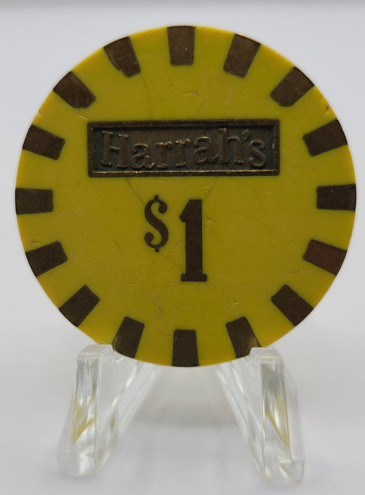 Harrah's Casino Reno Nevada 1980's $1 Chip N5143