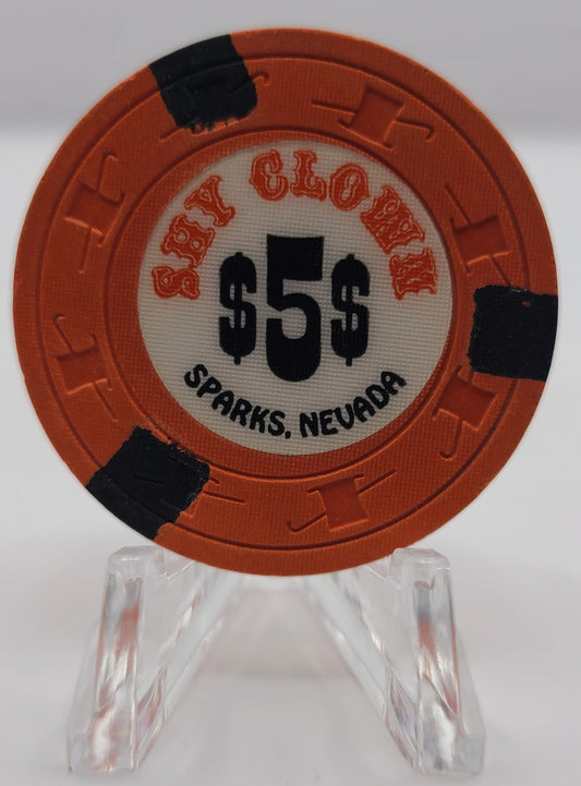 Shy Clown Casino Sparks Nevada 1976 $5 Chip N5531