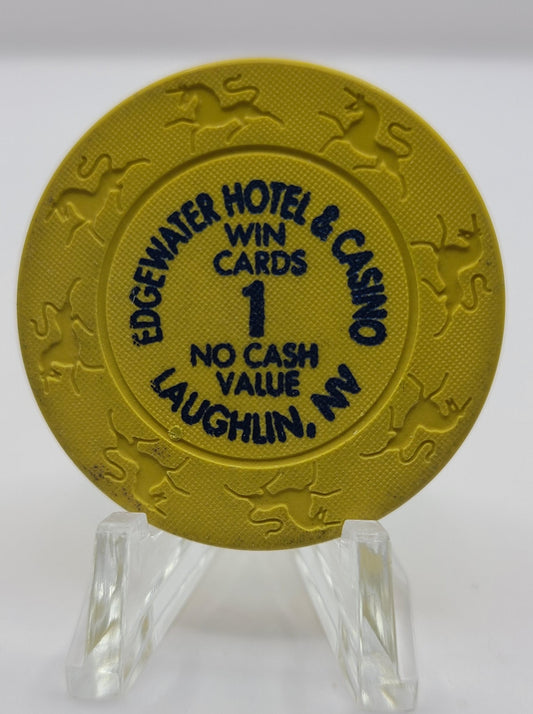 Edgewater Casino Laughlin NV Win Cards 1 NCV Chip