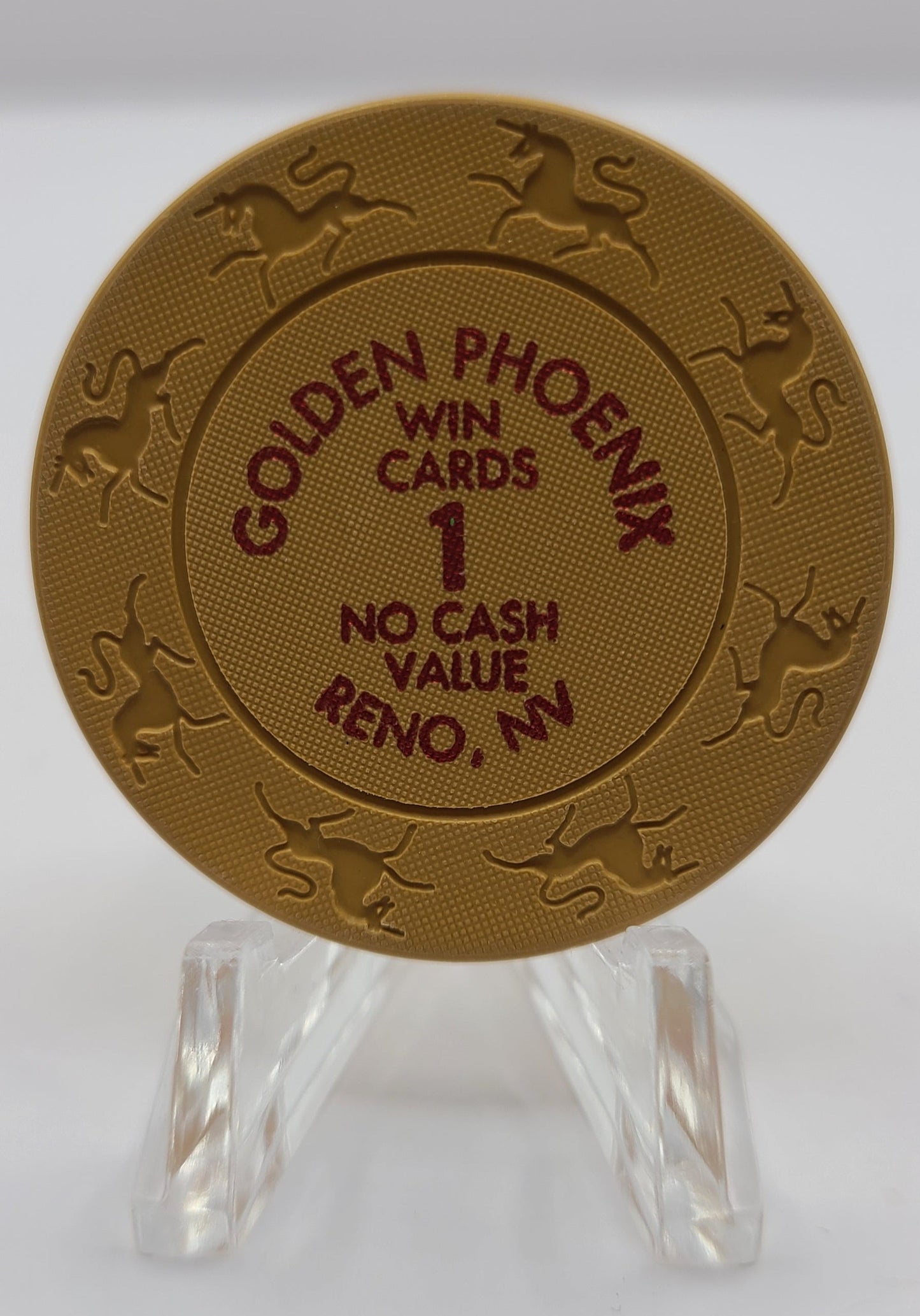 Golden Phoenix Casino Reno Nevada Win Cards 1 NCV Chip E0686