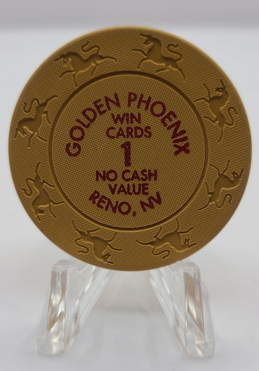 Golden Phoenix Casino Reno Nevada Win Cards 1 NCV Chip E0686