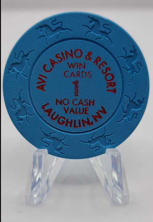 Avi Casino Laughlin Nevada Win Cards 1 NCV Chip E0035