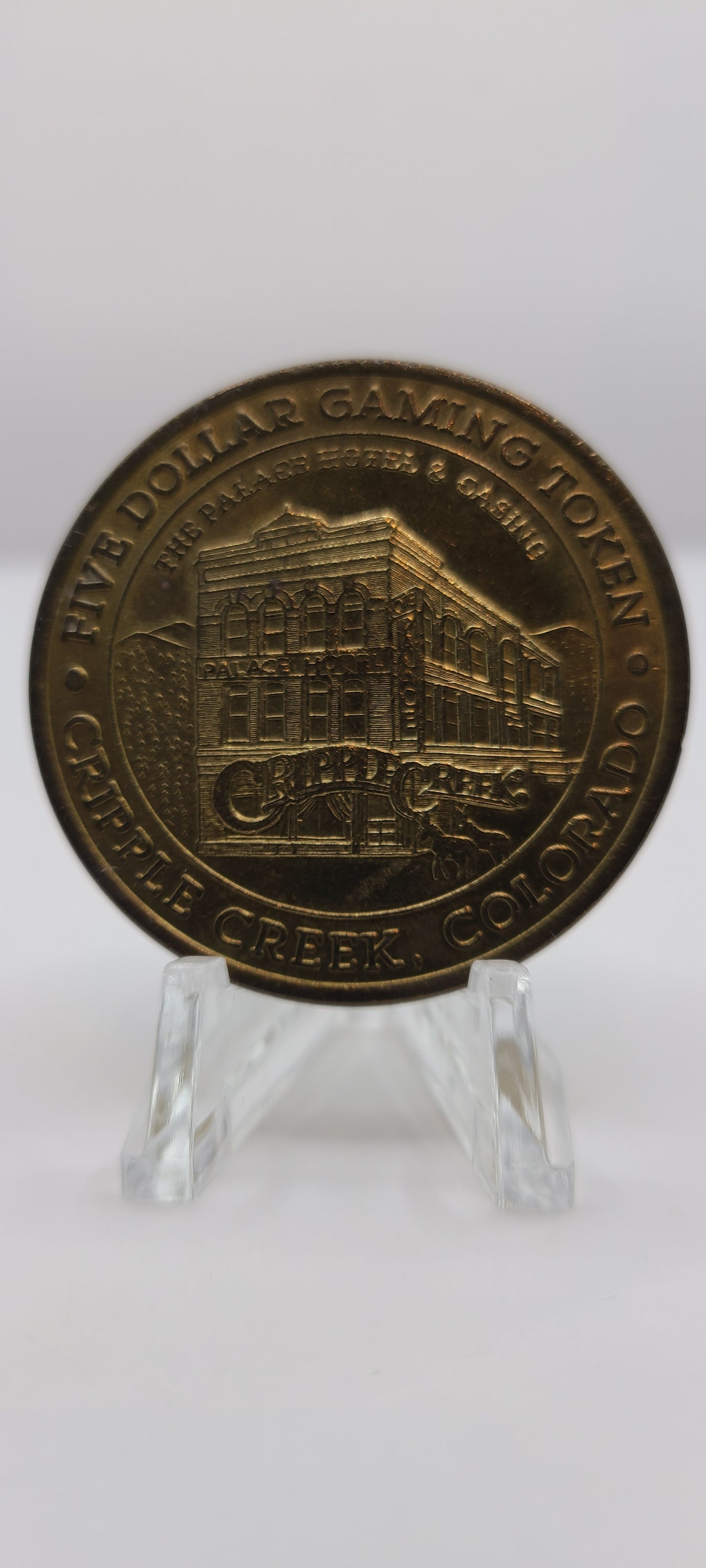 Palace Hotel Cripple Creek CO 1992 $5 Gaming Token