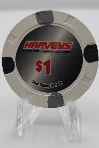 Harveys Casino Lake Tahoe NV 2000 "NO Hologram", $1 Chip E6028