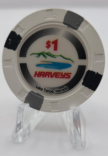 Harveys Casino Lake Tahoe NV 2000 "NO Hologram", $1 Chip E6028