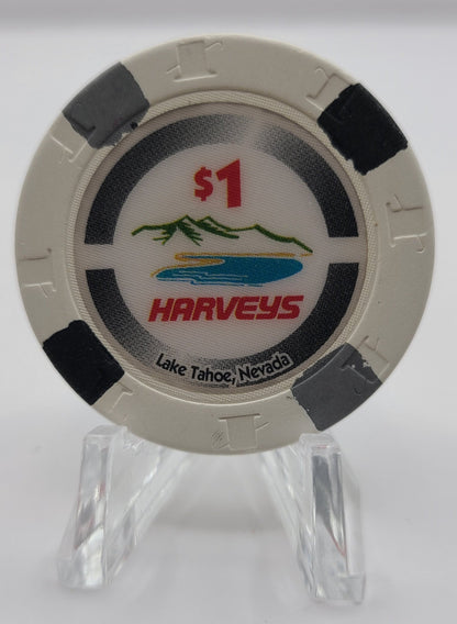 Harveys Casino Lake Tahoe NV 1996 "Hologram" $1 Chip N8562