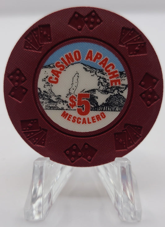 Casino Apache Mescalero New Mexico "UNCIRCULATED" $5 Chip