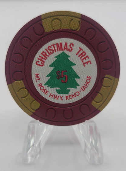 Christmas Tree Casino Reno Nevada "UNCIRCULATED" 5 Chip N5015