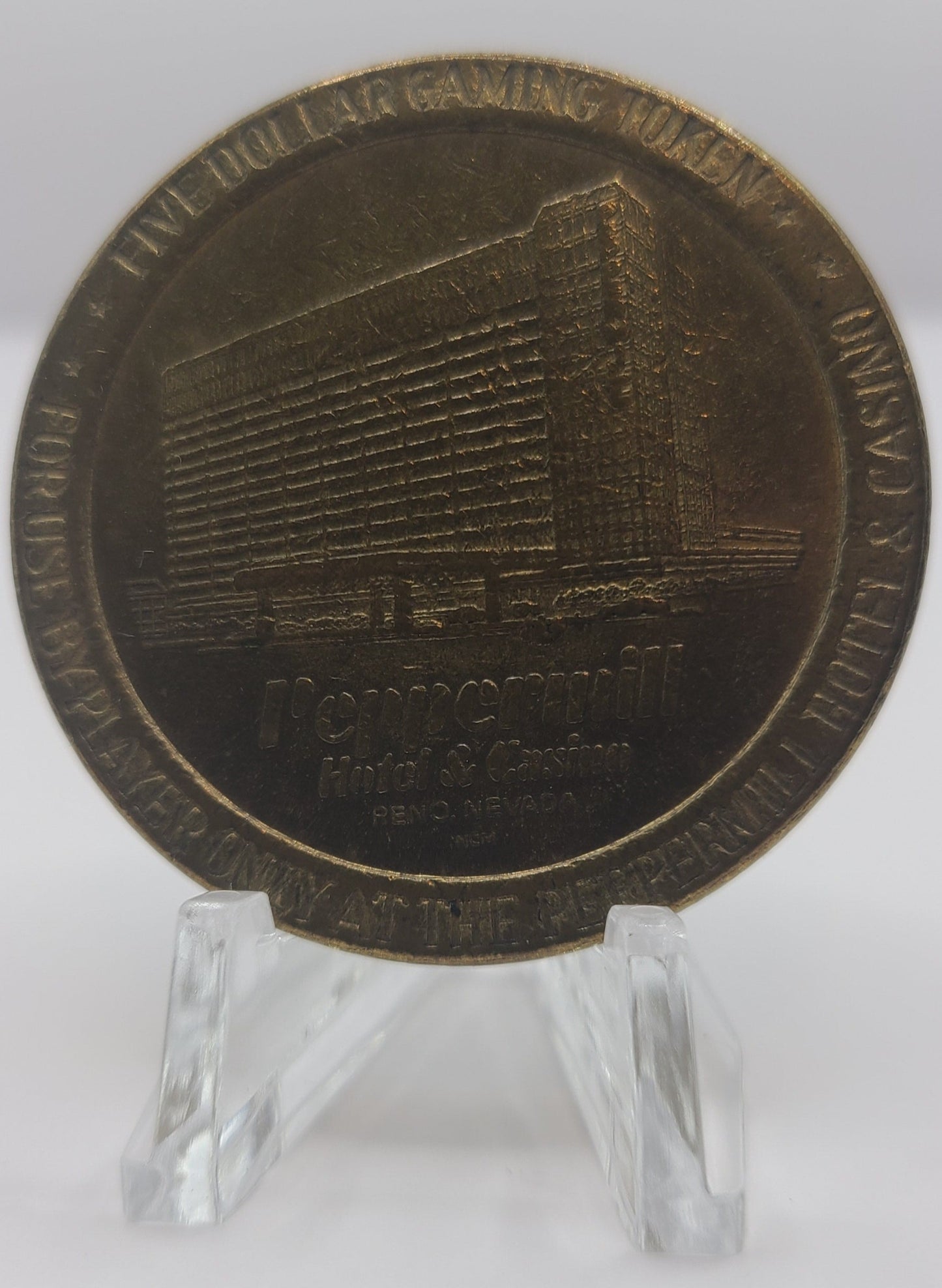 Peppermill Hotel Casino Reno NV 1986 $5 Gaming Token