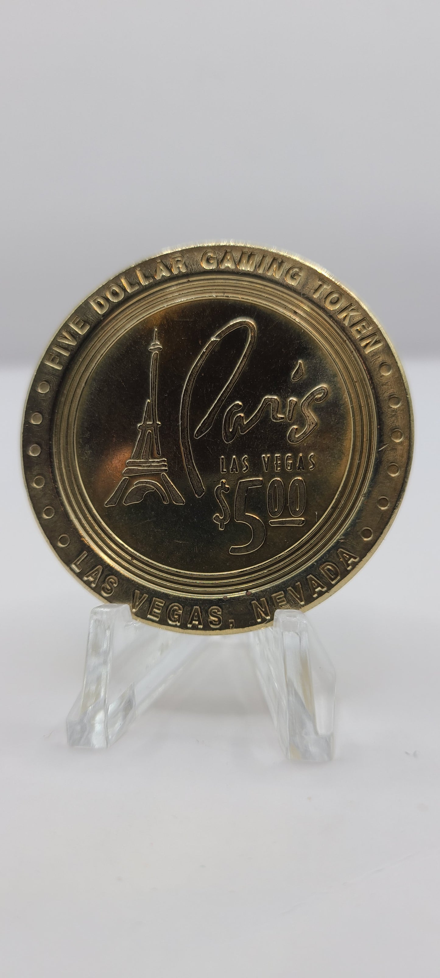 Paris Casino Las Vegas NV 1999 "Eifel Tower" $5 Gaming Token