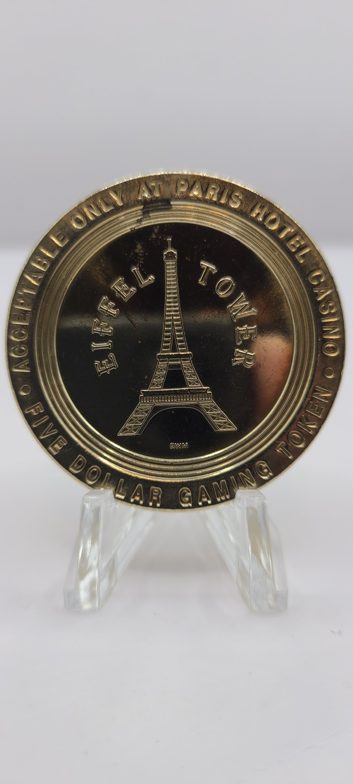 Paris Casino Las Vegas NV 1999 "Eifel Tower" $5 Gaming Token