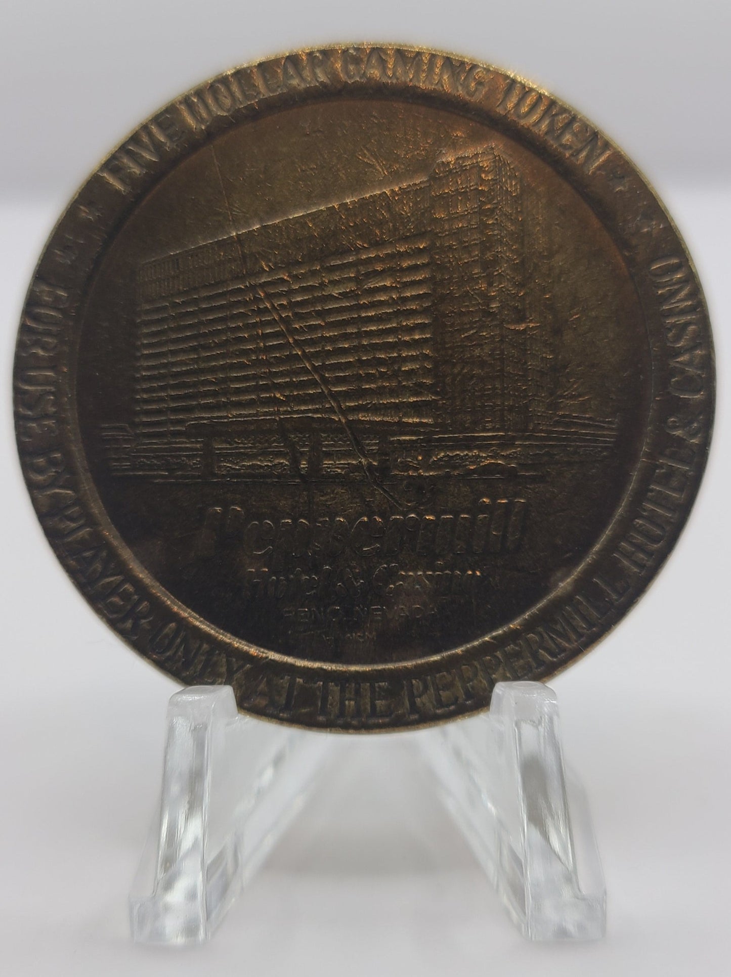 Peppermill Casino Reno NV 1992 $5 Gaming Token